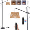 Arc Floor Lamp with Remote, Boho Floor Lamp with 3 Color Temperatures,