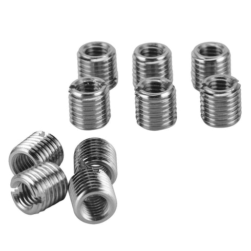 10pcs Self Tapping Thread Insert, Externally Threaded Insert Inner M8 X 1.25 Outer M12 X 1.5 Length