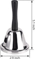 MROCO Loud Hand Bell, Silver Steel Dinner Bells for Classroom, Food Line, Alarm