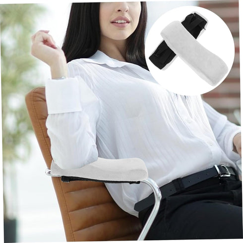 Elbow Angoily Office Chair Arm Pillow Memory Foam Pillow Wheelchair Armrest Support Gray