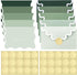 Fumete 50 Sets Green Wavy Thank You Cards with Envelopes and Stickers