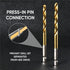 amoolo Hex Shank Drill Bit Set (13Pcs Set+3 Pcs Free), Premium 4341 HSS Titanium Impact Hex Drill Bits for Wood, Steel, Metal, Plastic, Quick Change Design (1/16 -1/4 )