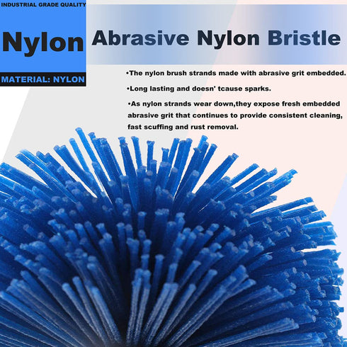 7 Pack 1/4" (80 120 180 240 320 400 600 Abrasive Nylon Wheel Brush for Drill with Shank, ) Grits, Nylon Abrasive Wheel