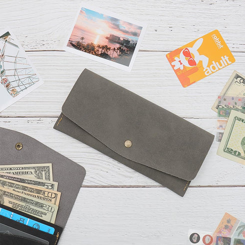 NatSumeBasics Cash Envelope Wallet, Grey Budget Money Dollar Bill Receipt Coupon Holder for Women and Men