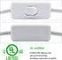 SinLoon 18AWG T5 T8 T5 T8 ((2M UL-LP Certification LED Wire Connector Power Cord LED Tube Power Extension Cord