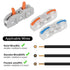 AITRIP 30pcs 1 Conductor Compact Wire Connectors, DIY Inline Electrical Connectors, Quick Connect Wire Terminals