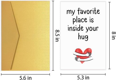 CTVSPC Romantic Anniversary Card for Husband Wife Couple Partner, Sweet Love Card Gifts for Him Her Boyfriend