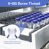 ALWSCI 9-425 HPLC Screw Thread Caps with Septa, 100 pcs/pk, White PTFE/Red Silicone