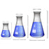 Glass Flask 5 Piece Set, Narrow Mouth Erlenmeyer, Borosilicate 3.3 Glass - 50ml to 1000ml