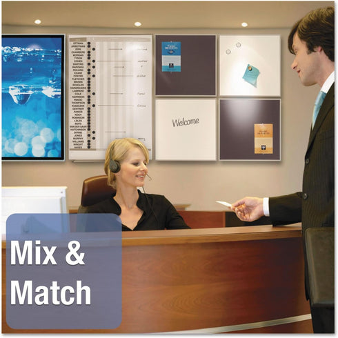 Quartet Matrix Modular Magnetic Whiteboard, 16" x 16", Includes Tray and Marker, Silver Aluminum Frame