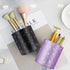 WAVEYU Pen Holder for Desk, Luxury Glitter Pencil Cup for School Office, Leather Desk Organizer for Students (Black)