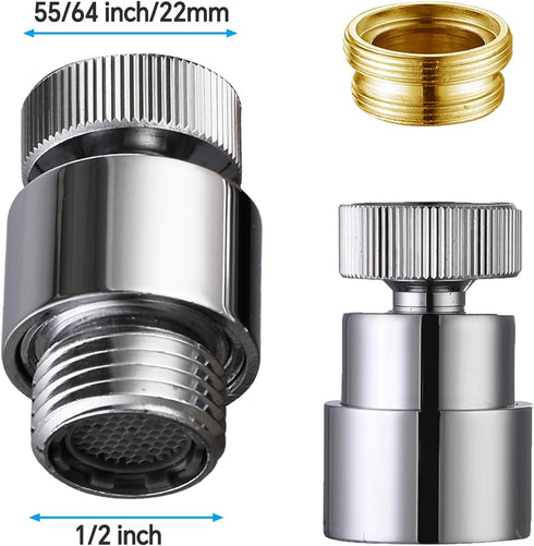 Faucet Aerator for Sink Faucet Adapter, 360 Swivel Faucet to Hose Adapter