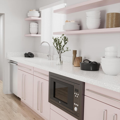 YENHOME 17.7"X393" Pink Peel and Stick Wallpaper (Removable) for Bedroom Girls Room Kitchen Cabinet Waterproof Pink