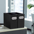 Oterri File Organizer, Small Collapsible Storage Box for Letter Size Files with Handle (Black, 1 Pack)