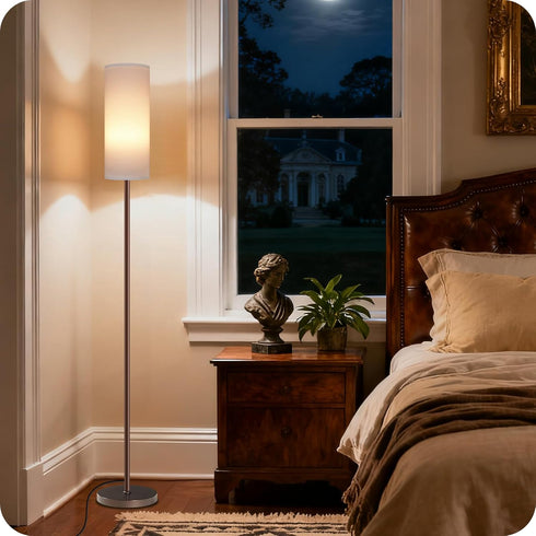 Dimmable 64.4 Bulb 3000K-6500K, VCW06LD05W1 Floor Lamps for Living Room with Remote and Foot Switch, Modern Standing