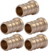 SharkBite 1/2 Inch Crimp Plug, Pack of 5, Brass Plumbing Fitting for PEX Pipe