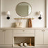 Generic Modern White Linen Wall Sconce, Handcrafted Wall Mounted Lamp with Double-Angle Arm, Hardwired Light Fixture