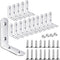 18-Pack L Shape Corner Brackets, Stainless Steel Metal Angle Braces for Wood