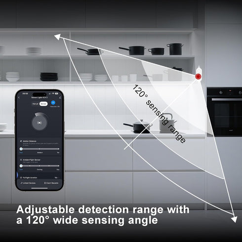 42inch 2700K-6500K, Dimmable Counter WiFi LED Under Cabinet Lighting Plug in, Radar Motion & Ambient Light Sensor