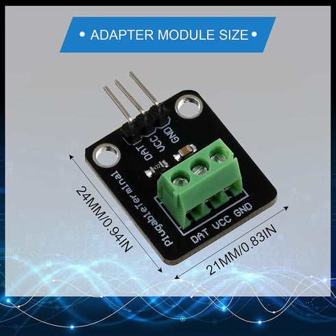 Weewooday 4 Sets DS18B20 Temperature Sensor Module Kit, Waterproof Digital Stainless Steel Probe, -55 to +125 Degrees