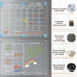 Magnetic Acrylic Calendar for Fridge,2 Pack 12"x16" Clear Fridge Calendar Dry Erase Magnetic Planning Boards Set Includes 6 Colorful Highlight Markers,Magnetic Pen Holder and Erase Towel by SWSKR