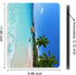 Auhoahsil Square Beach Style Mouse Pad, Anti-Slip Rubber, Stitched Edges, Cute Coconut Trees Design