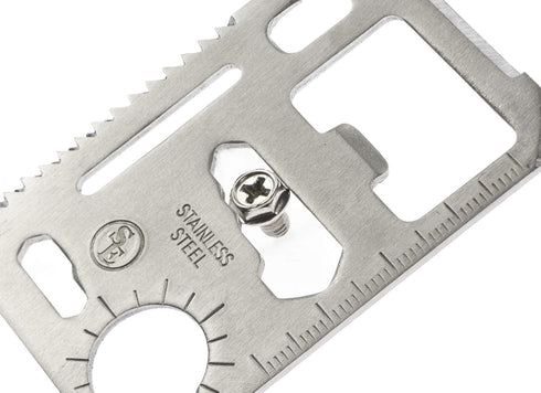 SE 11-Function Stainless Steel Pocket Tool - Compact Multi-Tool with Leatherette Case for Camping, Hiking - MT908-1