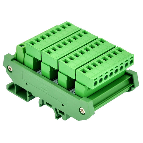 Slim DIN Rail Mount 10A/300V Pluggable Screw Terminal Block Distribution Module (5x8 Position)