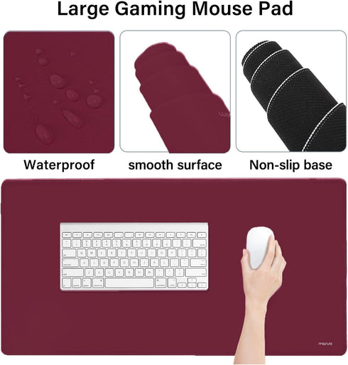 Set, MOSISO Keyboard Mouse Pad Large Gaming Mousepad&Keyboard Wrist Rest&Mouse Wrist Rest&Coaster, Ergonomic Non-Slip