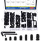 Glarks 208Pcs M6 M8 M10 Threaded Inserts Nuts, Zinc Plated Carbon Steel Hex Socket Drive Furniture Flanged Screw-in Nut