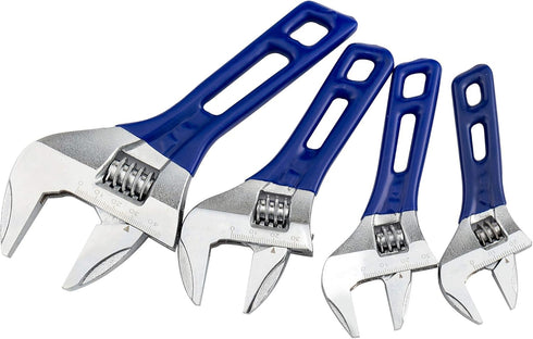 Wide Opening Stubby Adjustable Wrench Spanner, 4 inch, Chrome Vanadium Steel Forged Short Handle