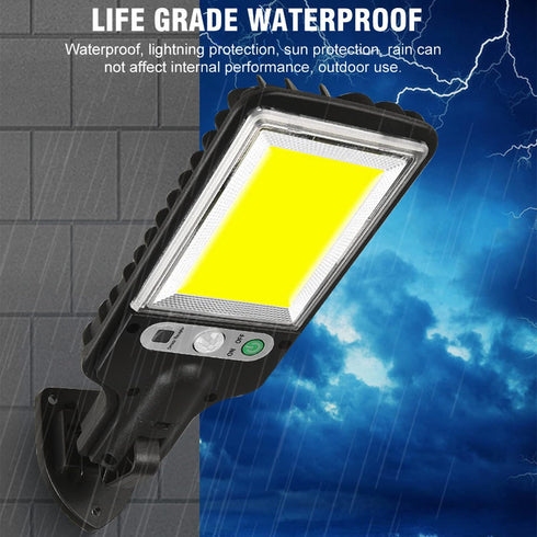 IP65 Solar Street Lights Outdoor, Solar Parking Lot Lights Dusk to Dawn, with Motion Sensor Waterproof, Remote Control