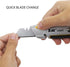 XW Retractable Utility Knife, Heavy Duty Zinc Alloy Box Cutter with 10 PCS Blades, 2-Pack