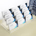 Business Acrylic Card Holder Display for Desk, 12 Slots 4 Tiers Multiple-Clear Acrylic Business Card Stand Set, Holds
