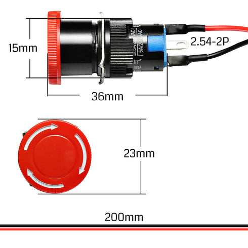CNC Router Emergency Stop Switch Push Button for 3018-MX3/3018-PROVer