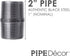 Pipe Decor 1” x 2” Malleable Cast Iron Pipe, Pre Cut Connector, Industrial Steel Grey Fits Standard One Inch Black Threaded Pipes Nipples and Fittings, Build Vintage DIY Furniture, One Inch, 6 Pack by PIPE DECOR