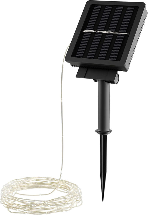 Pure Garden Solar-Powered 100 Fairy Lights, Warm White