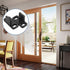 Black Sliding Barn Door Floor Guides, Plastic Bypass Door Guide Hardware, 8-Pack