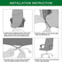 A26 CRFATOP Stretch Computer Office Chair Cover with Durable Zipper - Universal Rotating Desk Chair Slipcover, Simplism