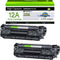 greencycle Q2612A Toner Cartridge Replacement for HP 12A Black Toner for Laserjet 1020 1010 1012 Printers - 2PCS
