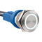 LED Latching Stainless Steel Push Button Switch, 12-24V DC 20A 1NO On Off with Wire Socket