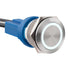 LED Latching Stainless Steel Push Button Switch, 12-24V DC 20A 1NO On Off with Wire Socket