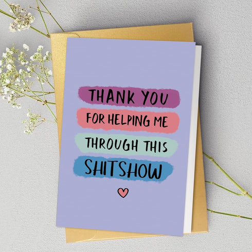 Spercy Funny Thank You Card for Women Men, Thank You for Supporting Me Card, Humor Appreciation Card for Coworker