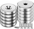 Strong Neodymium Magnets, 10Pack 110LBS Waterproof Cup Magnets with Stainless Screws for Wall Mounting