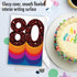 The Best Card Company - 80th Happy Birthday Notecard with Envelope, Congrats Bday Card, Fun 80 Year Milestone