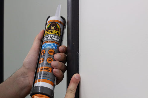 Gorilla Waterproof Caulk & Seal 100% Silicone Sealant; Clear; 10oz Cartridge (Pack of 2)
