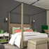 51488 1-Light 6ft Globe Electric x Novogratz Plug-in or Hardwire Wall Sconce, Matte Black, Fabric Covered Cord, Rocker