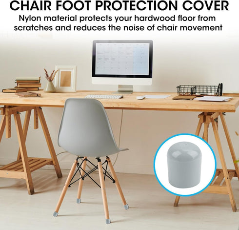 weigongr 7/8 Inch 12Pcs Folding Chair Leg Caps, Plastic Chair Leg Caps Heavy Duty Chair Caps for Legs Glides Round