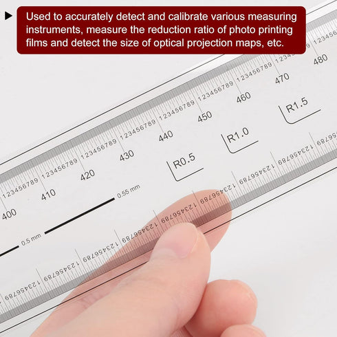 Film Flexible Ruler 100cm 0.1mm Scale with R Angle & Width Lines Transparent PET Plastic Folding Straight Ruler