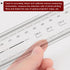 Film Flexible Ruler 100cm 0.1mm Scale with R Angle & Width Lines Transparent PET Plastic Folding Straight Ruler